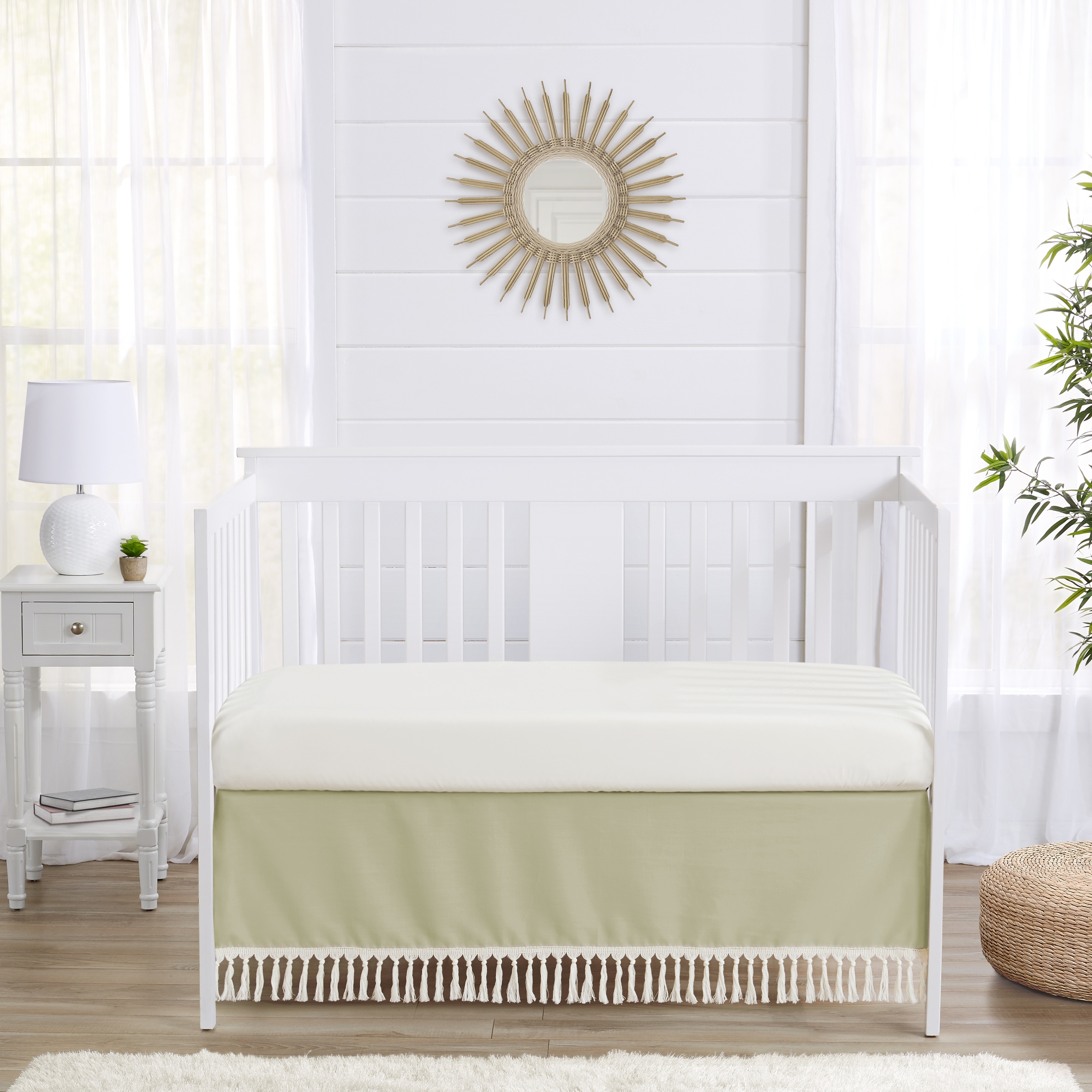 Off white crib skirt hot sale